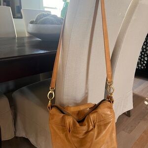 satchel made in Savannah, Georgia 
Tan Leather Shoulder Bag